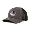 Vancouver Canucks - American Needle NHL Heather Poly Tonal Hat -Bauer Official Store american needle hats vancouver canucks american needle nhl heather poly tonal hat s m black grey 30391649960002