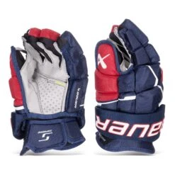 Bauer Supreme Mach Intermediate Hockey Gloves -Bauer Official Store bauer gloves bauer supreme mach intermediate hockey gloves navy red white 13 30597297537090