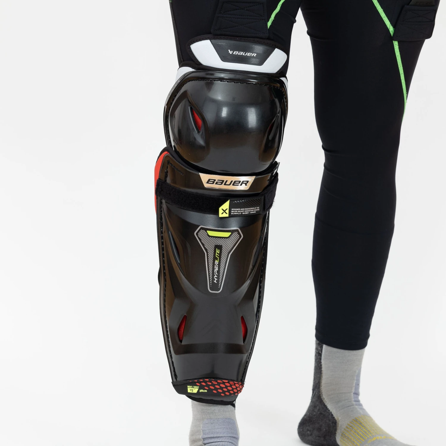 Bauer Vapor Hyperlite Intermediate Hockey Shin Guards 8 Bauer Vapor Hyperlite Intermediate Hockey Shin Guards - Image 6