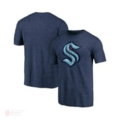 Seattle Kraken Fanatics Distressed Tri-Blend Mens Shirt -Bauer Official Store fanatics shirts seattle kraken fanatics distressed tri blend mens shirt navy m 28744439889986