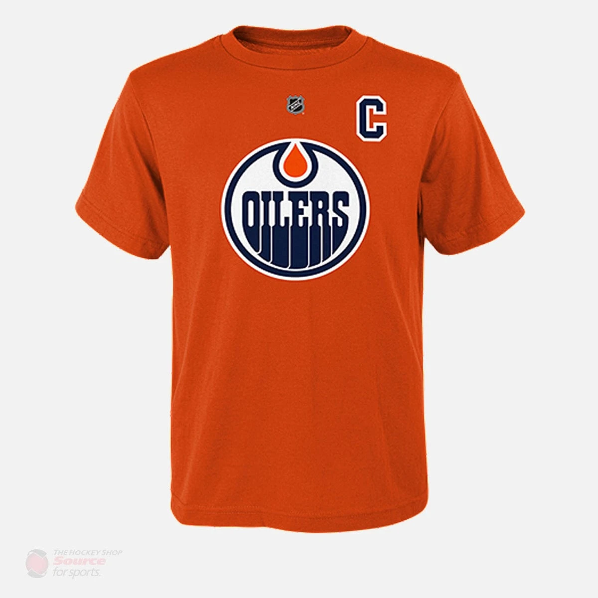 Edmonton Oilers Outer Stuff Name & Number Youth Shirt - Connor McDavid 4 Edmonton Oilers Outer Stuff Name & Number Youth Shirt - Connor McDavid - Image 2