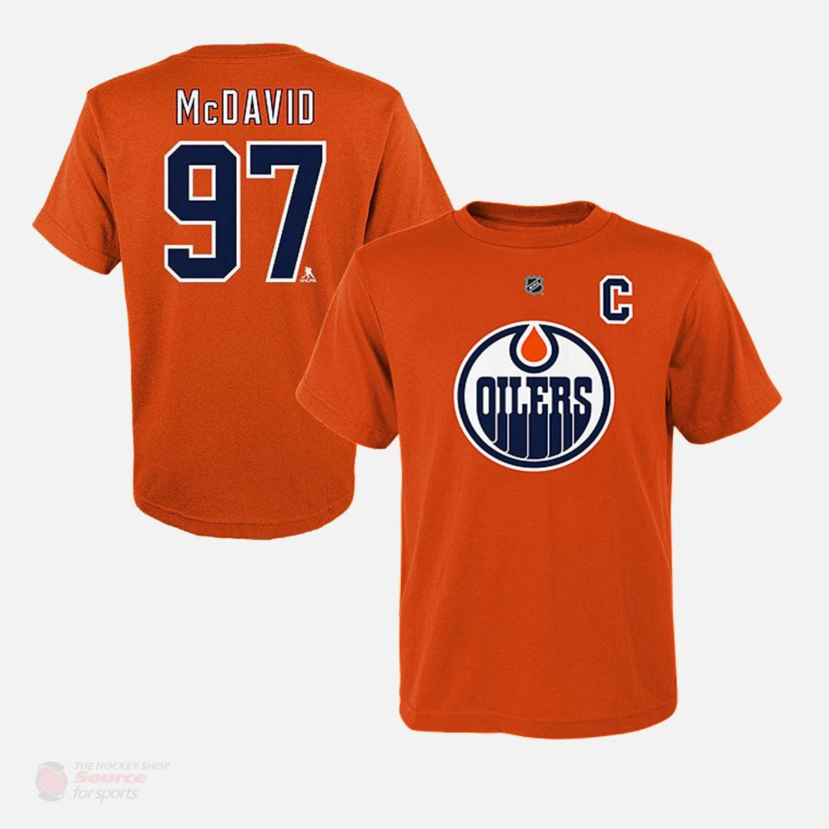 Edmonton Oilers Outer Stuff Name & Number Youth Shirt - Connor McDavid 3 Edmonton Oilers Outer Stuff Name & Number Youth Shirt - Connor McDavid