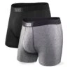 Saxx Ultra Boxers - Black / Grey (2 Pack) -Bauer Official Store saxx underwear saxx ultra boxers black grey 2 pack l 29810938576962