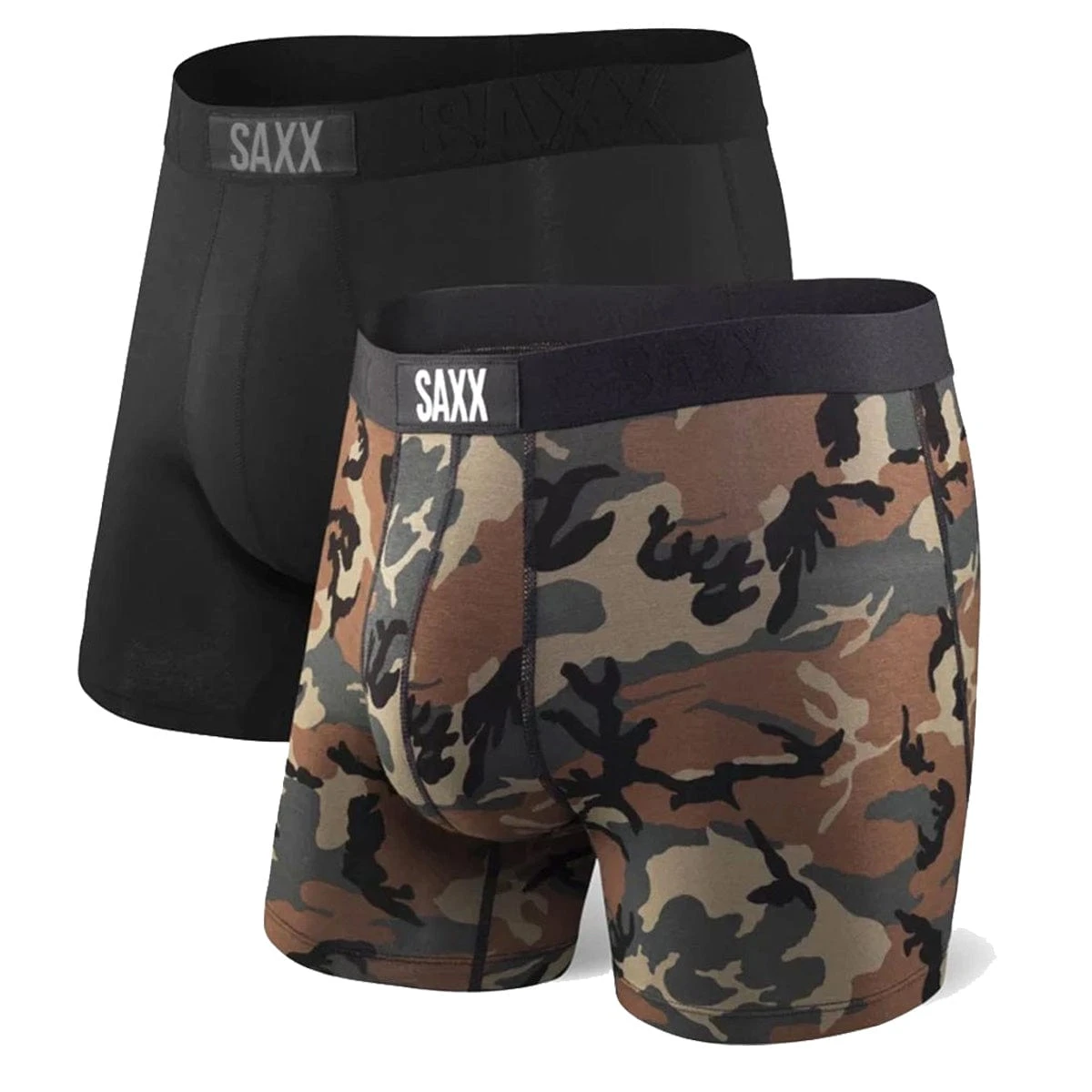 Saxx Vibe Boxers - Black / Camo (2 Pack) 3 Saxx Vibe Boxers - Black / Camo (2 Pack)