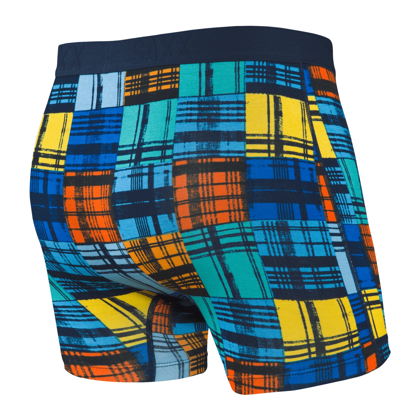 Saxx Vibe Boxers - Blue Oceanside Plaid 4 Saxx Vibe Boxers - Blue Oceanside Plaid - Image 2