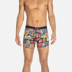 Saxx Vibe Boxers - Navy Lucha Libre -Bauer Official Store saxx underwear saxx vibe boxers navy lucha libre 14123925602370