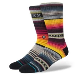 Stance Curren ST Crew Socks -Bauer Official Store stance apparel socks lifestyle stance curren st crew socks burgundy m 30328590499906